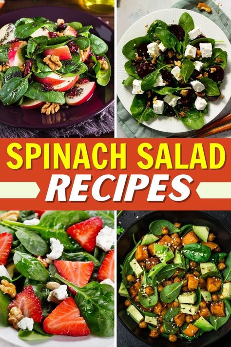 Spinach Salad Recipes Easy, Lettuce Recipes, Pumpkin Salad, Spinach Salad Recipes, Recovery Food, Cranberry Almond, Cooking Easy, Easy Healthy Lunches, Fun Salads