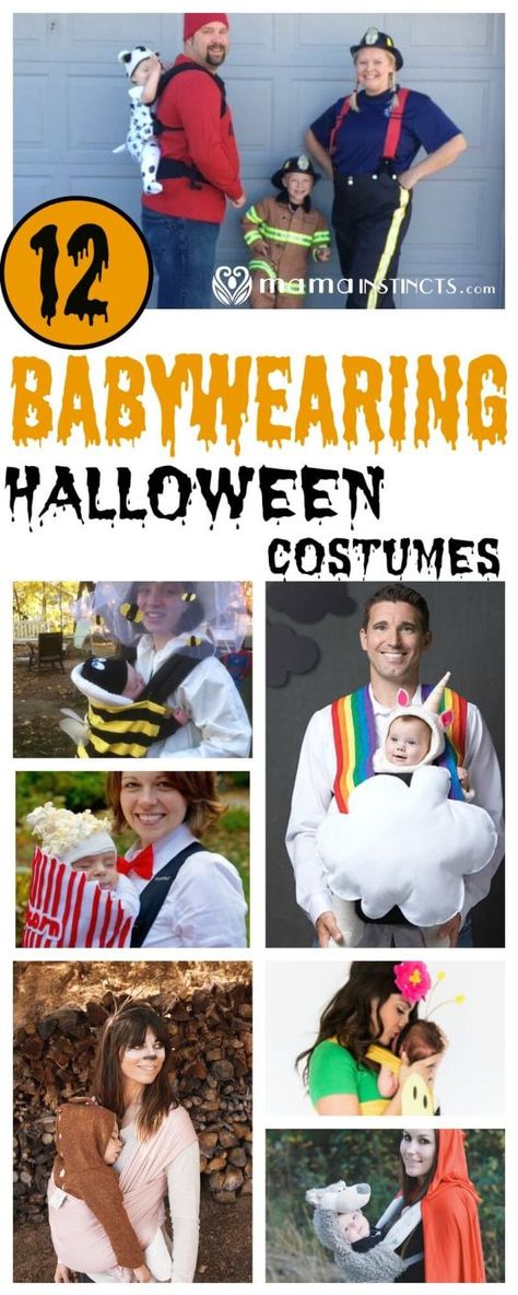 12 Babywearing halloween costumes Infant Stroller Halloween Costumes, Family Costumes With A Newborn, Baby Carrier Costume Ideas, Diy Infant Costumes, Family Halloween Costumes With Infant, Halloween Costume With Newborn, Babywearing Halloween Costume, Easy Infant Halloween Costumes, Infant Costumes For Boys