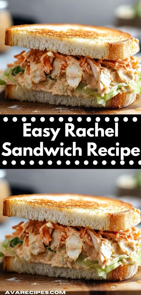 Savor the Rachel Sandwich, where tender turkey meets flavorful sauerkraut and rich dressing on rye bread. It’s a simple yet delicious choice for a satisfying meal any day. Rachel Sandwich, Rye Bread Sandwiches, Sauerkraut Sandwich, Tangy Coleslaw, Deli Style Sandwiches, Dinner Ideas With Chicken, Juicy Turkey, New Dinner Ideas, Russian Dressing