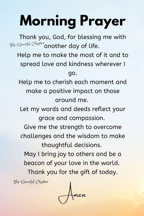 Morning prayer for everyday life Prayers For Good Thoughts, Prayers For A New Day, Short Morning Prayers To Start Your Day, Prayers To Start The Morning, Inspirational Prayers For Women, Catholic Morning Prayer, Morning Prayer For Students, Morning Prayer For Work, Morning Prayers To Start Your Day