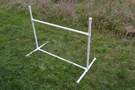 How to Make PVC Dog Agility Jumps - DIY Guide Dog Agility Course Diy, Barn Organization, Diy Dog Gate, Puppy Training Guide, Dog Agility Course, Cpvc Fittings, Dog Kennel Designs, Dog Training Equipment, Dogs Diy Projects