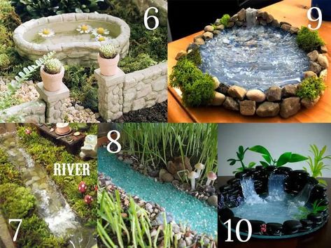 Diy Miniature Garden, Garden Stream, Rivers Streams, Funny Vine, Garden Ponds, Garden Frogs, Diy Pond, Garden Waterfall, Pond Waterfall