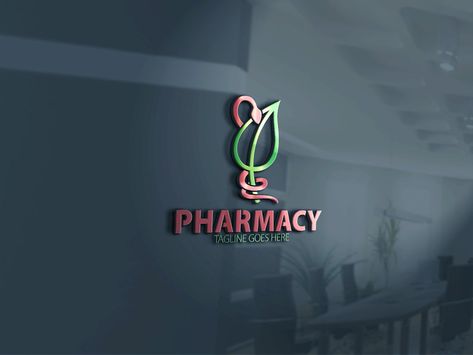 Pharmacy Logo by essegraphic on @creativemarket Modern Pharmacy, Dr Logo, Pharmacy Logo, Medical Artwork, Indian Wedding Pictures, Medical Website Design, Law Firm Logo Design, Medical Business Card, Pharmacy Decor