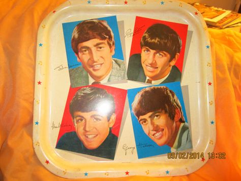 1960's Beatles Serving Tray  Original..Made In by Regina2525 Beatles Merchandise, Beatles Memorabilia, Beatles Music, Metal Serving Trays, Beatles Fans, The Fab Four, Metal Trays, Ringo Starr, Worcester