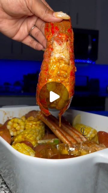 Seafood Steam Bags, Healthy Seafood Boil Recipes, Boil In A Bag Seafood, Crafty Crab Boil Recipe, Seafood Boil With Lobster Tails, How To Boil Lobster Tails, How To Cook Lobster Tails Boil, Lobster Seafood Boil, How To Make Seafood Boil Sauce