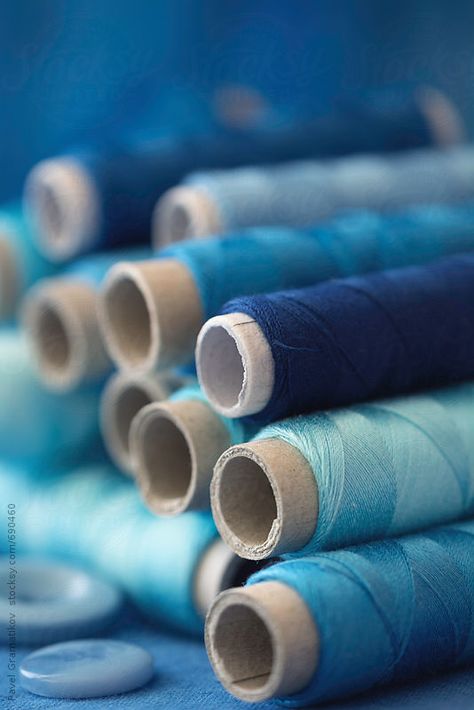 Arcane Aesthetic, Sewing Photography, Spools Of Thread, Powder Blue Color, Blue Things, Im Blue, Everything Is Blue, Blue Inspiration, Blue Interior