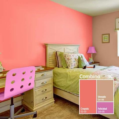 Interior House Paint Color Combinations, Colour Combination With Pink, Combination With Pink, House Paint Design, Home Wall Colour, Paint Color Combinations, Indian Bedroom Decor, Indian Bedroom, Asian Paints