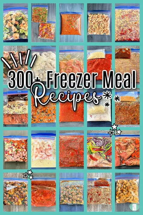 collage of clear bags with meals in them Easy Dump And Go Freezer Meals, 30 Day Crockpot Freezer Meals, Ready To Cook Meals Freezer Recipes, Ziplock Freezer Meals Dump Dinners, Freezer Meals Crockpot Healthy, Crockpot Meals You Can Freeze, Large Batch Freezer Meals, Freezer Meals For Family Of 6, Weekly Freezer Meal Prep