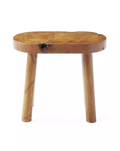 Teak Oval Stool | Serena and Lily Teak Shower Stool, Woodland Cabin, Beautiful Imperfections, Bath Stool, Round Bath, Bathroom Stool, Shower Stool, Serena Lily, Small Bench