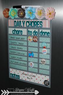 Up On Tippy Toes: DIY Chore Chart with Free SVG file Cricut Chore Chart Ideas, Cricut Chore Chart, Chore Chart Svg, Chore Chart Diy, Classroom Chore Chart, Diy Chore Chart, Magnetic Chore Chart, Toddler Reward Chart, Chore Board