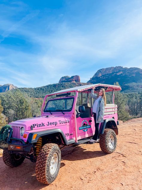 Kkg Aesthetic, Arizona Lifestyle, Arizona Adventure, Aesthetic Poses, Arizona Vacation, Pink Jeep, Insta Feed, Insta Inspo, Instagram Inspo