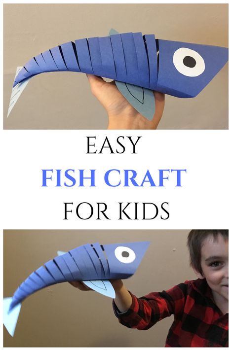 Moving Fish Craft, Scuba Crafts For Kids, Fish Art Projects For Kids, Paper Fish Craft For Kids, Easy Fish Craft, Paper Projects For Kids, Fish Crafts Kids, Fish Crafts For Kids, Paper Fish Craft