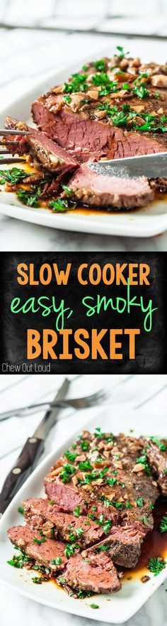 Slow Cooker Corned Beef with Cabbage is supremely fork tender and succulent. Every bite of beef and vegetables is full of flavor. Easy in a Crock Pot. Beef Brisket Slow Cooker, Slow Cooker Brisket Recipes, Bbq Sauce Homemade Easy, Slow Cooker Corned Beef, Slow Cooker Brisket, Aldi Meal Plan, Slow Cooker Dinner Recipes, Homemade Bbq Sauce, Beef Brisket Recipes