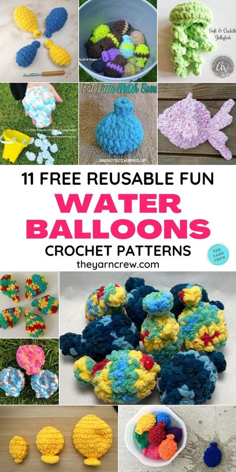 Balloon Crochet, Crochet Water Balloons, Preserving Foods, Crochet Game, Crochet 101, Crochet Patterns Free, Market Ideas, Fun Crochet, Water Balloons