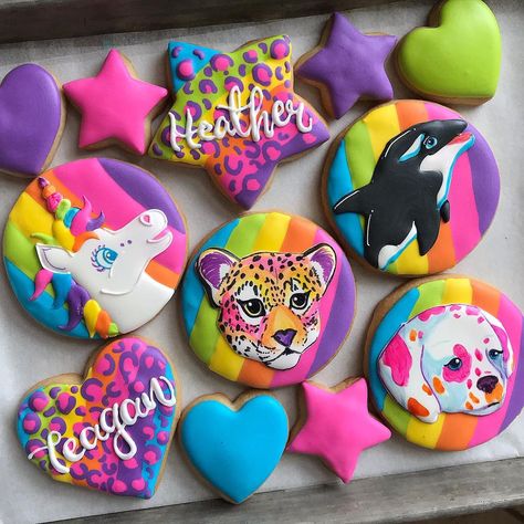 Colavita Confections LLC | @lisafrank theme cookies for the one and only @hbomb716 birthday 💖💛💚💜💙 #ColavitaConfections #cookiesofig #cookiesfromscratch #fromscratch… | Instagram Lisa Frank Birthday, Lisa Frank Birthday Party, 40th Bday Ideas, Theme Cookies, Cookies From Scratch, Third Birthday Party, Fun Crafts To Do, Cocktail Desserts, Iced Cookies