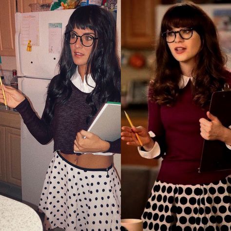 Jessica Day Costume, New Girl Halloween Costume, Jessica Day Outfits, Jess New Girl, New Girl Outfits, Jessica Day, Girl Halloween, Party Scene, Halloween 2020