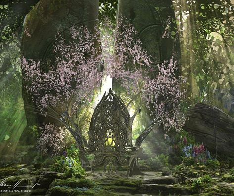 Seelie Court, Maleficent Movie, Disney Au, Throne Room, Disney Live Action, Fantasy Places, Modern Fantasy, Maleficent, Enchanted Forest