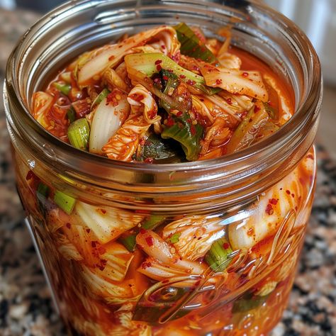 Homemade kimchi not only allows for customization of flavors and ingredients but also provides numerous health benefits due to its natural fermentation process. Homemade Kimchi Recipes, Diy Kimchi, Kimchi Ingredients, Kimchee Recipe, Fresh Kimchi, Fermented Recipes, Green Pepper Recipes, Make Kimchi, Homemade Kimchi