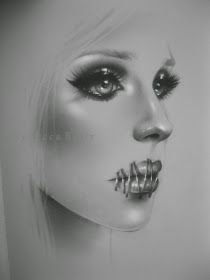 Pencil Portraits, A Pencil, Pencil Drawing, A Black, Piercings, Pencil, Black And White, White, Black