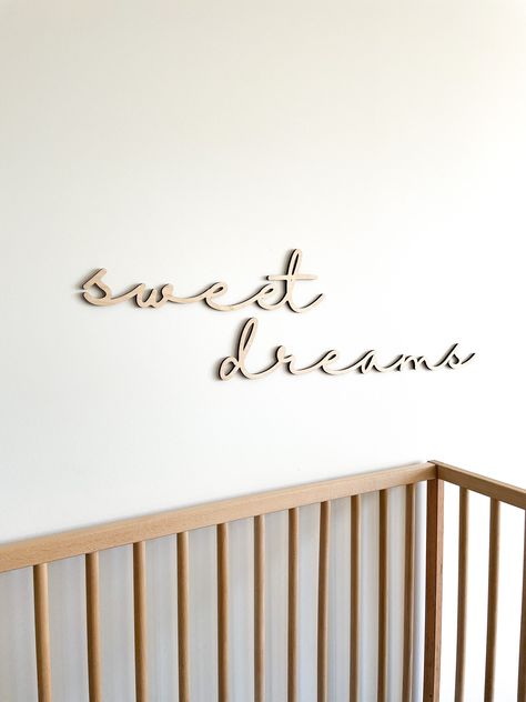 Excited to share this item from my #etsy shop: Sweet dreams cutout | Kids bedroom decor | Nursery wall decor | Sweet dreams sign Dream Nursery Theme, Sweet Dreams Sign, Etsy Nursery, Crib Wall, Sweet 17, Peaceful Bedroom, Bed Wall Decor, Dream Nurseries, Dream Wall