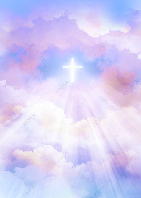 Cross In The Colorful Clouds On Heaven Background Heaven Background, Cloud Cartoon, Flying Bird Silhouette, Cross Background, Wallpaper Christian, Cloud Texture, Stairs To Heaven, Backgrounds Girly, Cross Wallpaper