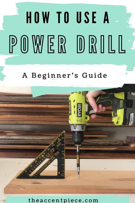 Basic Power Tools For Beginners, How To Use A Drill, Kreg Pocket Hole Jig, Diy Furniture Building, 2025 Goals, House Makeovers, Drill Bit Sizes, Old Home Remodel, Woodworking Plans Beginner