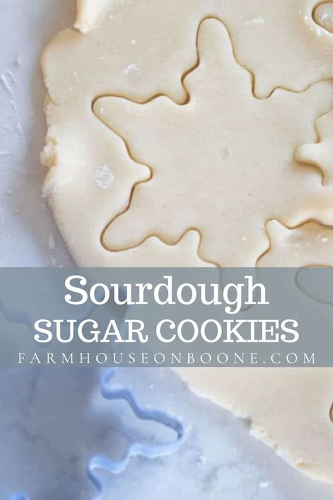 Recipe Using Sourdough Starter, Sugar Cookie Recipe Easy, Sourdough Starter Discard Recipe, Soft Cut, Homemade Sourdough Bread, Sourdough Starter Recipe, Sugar Cookie Recipe, Easy Sugar Cookies, Cutout Sugar Cookies