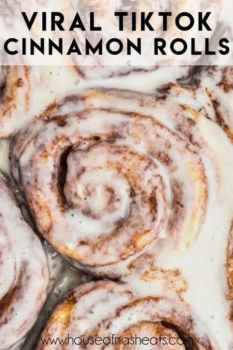 Gooey, sweet, and oh-so-simple, these viral TikTok Cinnamon Rolls are the canned cinnamon roll hack that you didn't know you needed. So easy to make using canned Pillsbury Grands cinnamon rolls, we're taking these refrigerated favorites to the next level with just a few extra ingredients with just 5 minutes of prep. | tiktok cinnamon rolls heavy cream | tiktok cinnamon rolls with heavy cream | cinnamon rolls tiktok recipe | canned cinnamon roll hacks | canned cinnamon roll hack recipes Grands Cinnamon Roll Recipes, Cinnamon Rolls Tiktok, Cinnamon Rolls Hack, Pillsbury Breakfast, Grands Cinnamon Rolls, Tiktok Cinnamon Rolls, Pillsbury Cinnamon Roll Recipes, Cinnamon Roll Hack, Cinnamon Roll Icing