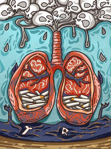 Ilustrasi Satir, Lungs Drawing, Lungs Art, Art Competition Ideas, رسم كاريكاتير, Drawing Competition, Pop Art Drawing, Awareness Poster, Poster Drawing