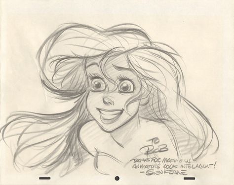 Disney Animation Art, Little Mermaid Characters, Disney Art Style, Glen Keane, Cartoon Drawings Sketches, Cartoon Drawings Disney, Character Design Cartoon, Character Design Challenge, The Little Mermaid Ariel