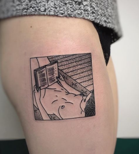 CHARLEY GERARDIN Square Tattoo, Tato Lengan, Cute Small Tattoos, Book Tattoo, 문신 디자인, Great Tattoos, Anime Tattoos, Skin Art, Blackwork Tattoo