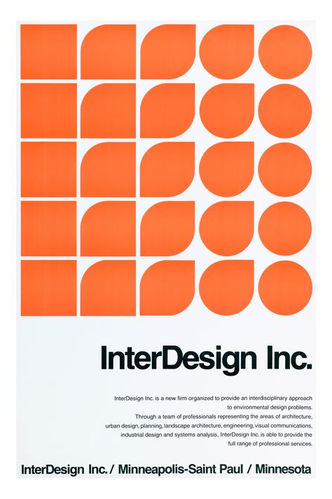 Peter Seitz InterDesign Inc. Poster Layouts, Posters Typography, Poster Grafico, Best Posters, Swiss Design, Design Editorial, Pattern Texture, Environmental Design, Design Graphique