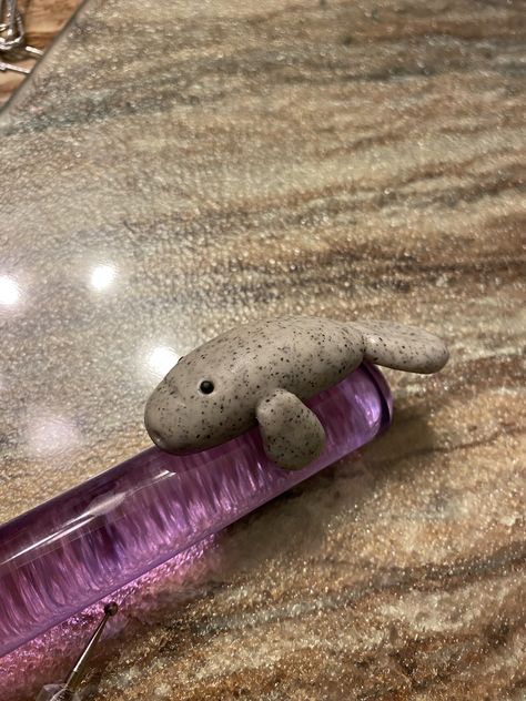 #polymerclay #manatee #sculpeyprojects #granitesculpey Polymer Clay Manatee, Clay Manatee, Painting Inspiration, Polymer Clay