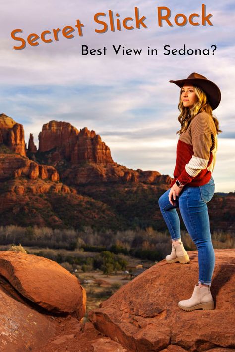 The best views of Cathedral Rock are at the Secret Slickrock. This trail is easy and leads to unique 360 degree views. https://zachrohe.com/secret-slickrock-best-views-in-sedona-az/ #sedona #photography #sedonawedding #sedonaphotography Secret Slick Rock Sedona, Sedona Photography, Cathedral Rock Sedona, Cathedral Rock, Professional Photo Shoot, Sunrise And Sunset, Hiking Photography, Sedona Wedding, Sedona Az