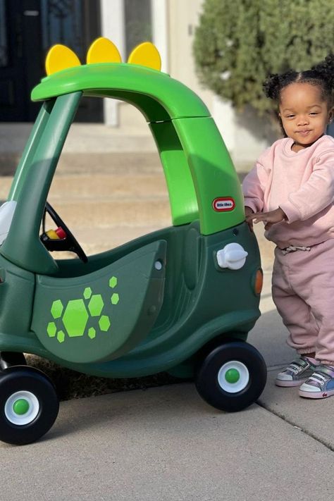 Cozy Coupe Farm Truck, Dinosaur Car, Little Tikes Car Makeover Boys, Ride On Dinosaur Costume, Repainting Cozy Coupe, Cozy Coupe Monster Truck, Dino Toys, Baby Bumper, Real Dinosaur