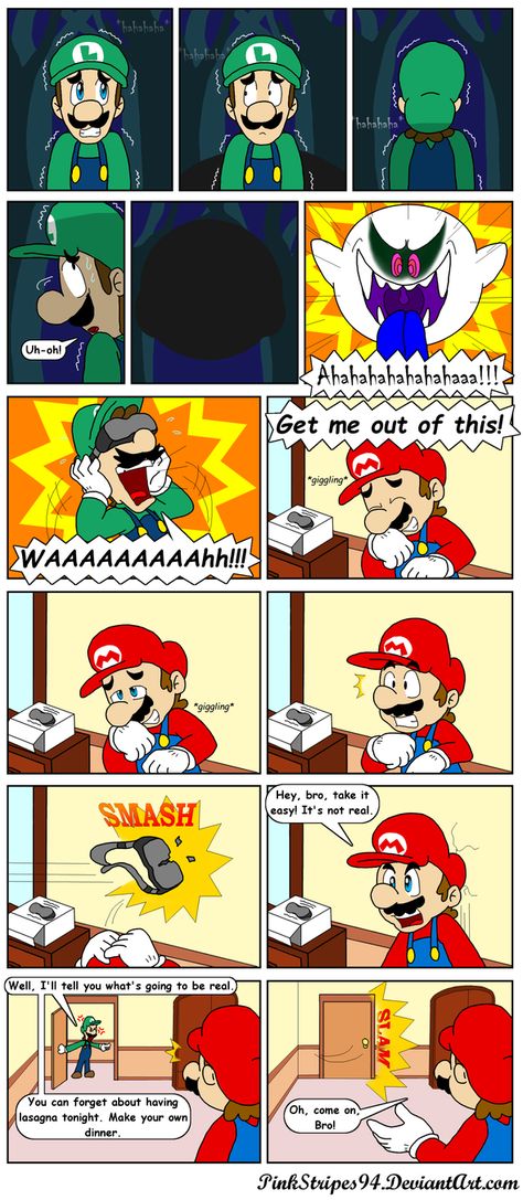 Virtual Reality Design, Mario Comics, Mario Funny, Smash Bros Funny, Mario Fan Art, Super Mario And Luigi, Mario Y Luigi, King Boo, Super Mario Art