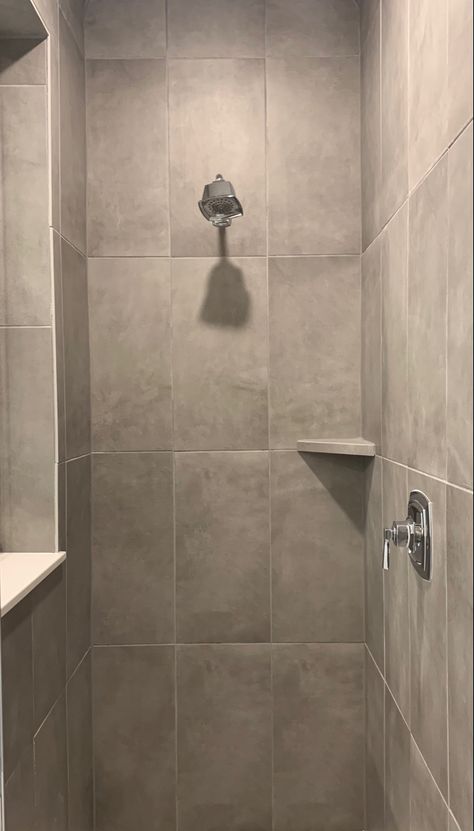 Level 2 Tile (Upgrade) - Laid Straight (Included) / Vertical 12x24 Vertical Stacked Shower Tile, Large Shower Tiles Vertical, Matte Tile Shower Walls, Showers With Vertical Tile, 12x24 Vertical Shower Wall Tile, Verticle Shower Wall Tile, Vertical 12x24 Shower Tile, 12x24 Shower Wall Tile Vertical Stacked, Vertical Vs Horizontal Tile