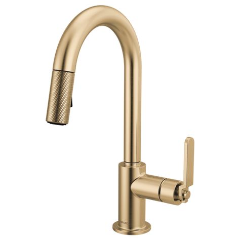 Pull-Down Prep Faucet with Arc Spout - Industrial Handle Brizo Litze Kitchen Faucet, Canada Country, Barn Garage, Shower Columns, Bar Faucets, Shower Drains, Steam Showers, Custom Shower, Lavatory Faucet