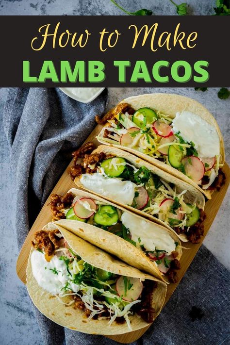 Ground Lamb Tacos Recipes, Ground Lamb Tacos, Goat Tacos, Lamb Tacos Recipes, Bulking Foods, Lamb Tacos, Lamb Taco, Bbq Tacos, Leftover Lamb