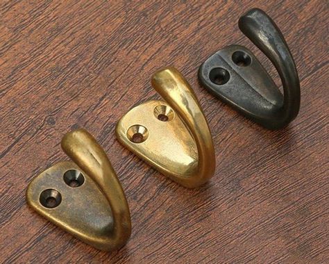 Bathroom Towel Hook, Dresser Drawer Handles, Towel Hangers For Bathroom, Coat Hooks Wall Mounted, Brass Wall Hook, Dresser Drawer Knobs, Black Door Handles, Retro Coat, Coat Hangers