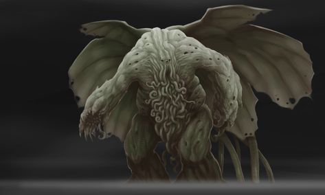 ArtStation - Cthulhu concept art Lovecraft Monsters, Weird Fiction, Lovecraftian Horror, Cthulhu Mythos, Keep Working, Horror Monsters, Alien Concept, Cosmic Horror, Alien Concept Art