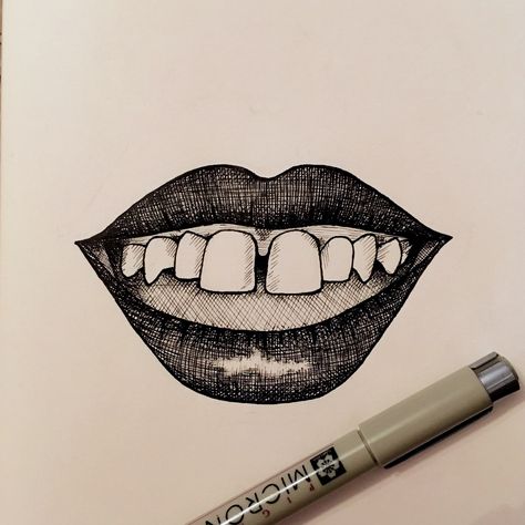 An illustration of crooked teeth for Inktober Crooked Teeth Drawing, Teeth Drawing, Tooth Tattoo, Crooked Teeth, Teeth Braces, Creating A Newsletter, Detox Your Body, World Crafts, Increase Engagement