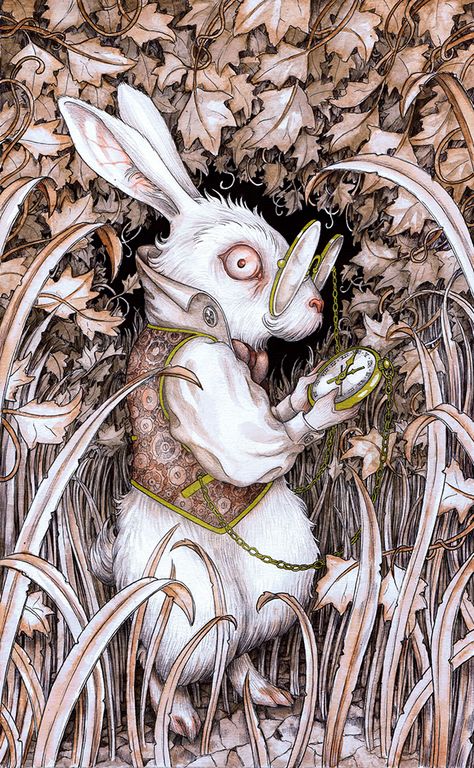 Adam Oehlers, White Rabbit Alice In Wonderland, Alice In Wonderland Illustrations, Alice Madness, White Rabbits, Rabbit Art, Lewis Carroll, Adventures In Wonderland, White Rabbit