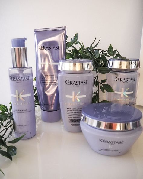 Hair Care For Blonde Hair, Blonde Hair Care Products, Kerastase Aesthetic, Blonde Hair Products, Kerastase Products, Products For Blonde Hair, Kerastase Blond, Blonde Hair Tips, Redken Shampoo