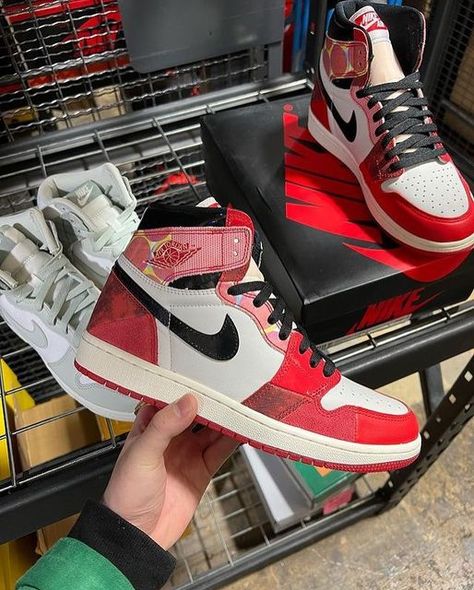 Red Air Force 1, Jordan 1s High, 1 Jordans, Speaker Man, Spaider Man, Spiderman 2, Air Jordan 1s, Man Spider, Nike Fashion Shoes