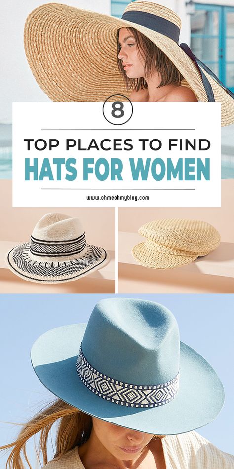 Where do you find the best stylish hats for women? In this post, we'll show you some fabulous places to find women's hats for everyones budget! Women’s Fedora, Designer Hats For Women, Woman’s Hats, Hats Women Fashion, How To Make Hats For Women, Women’s Hats, Womens Summer Hats, Trendy Hats For Women, Fashion Hats For Women