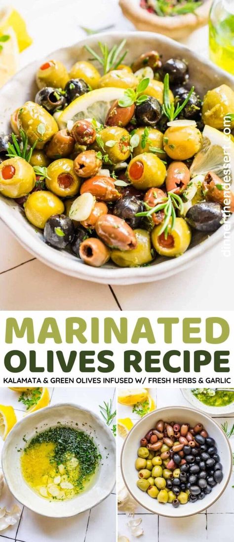 Marinated Olives Recipe, Tapas Ideas, Tv Snacks, Olive Oil Marinade, Olive Recipes Appetizers, Antipasto Pasta, Olive Appetizer, Design Booklet, Cultured Food