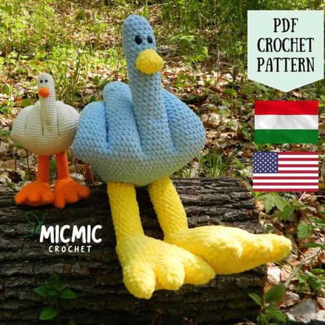 Duck You Crochet Amigurumi: A Trending Toy with Attitude Crochet Duck Amigurumi Free Pattern, Funny Crochet Patterns Hilarious, Funny Crochet Animals, Silly Amigurumi, Free Funny Crochet Patterns, Funny Crochet Ideas, Crochet Duck Pattern Free, Crochet Rubber Duck, Funny Crochet Patterns