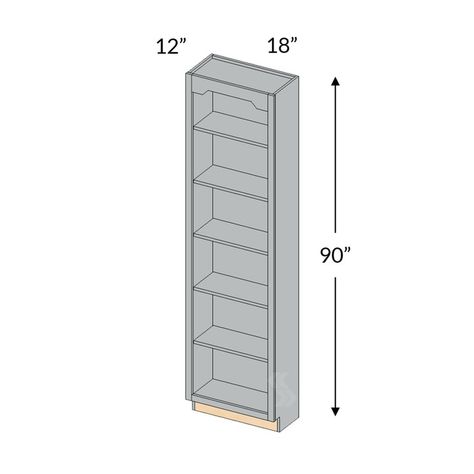 BC1890 - Colonial Maple Thunder Gray Bookcase Tall Cabinet - Framed Assembled Kitchen Cabinet Cabinet Depth, Bath Renovation, Tall Cabinet, Design Help, Kitchen Cabinet, Service Design, Bookcase, Kitchen Cabinets, Free Design