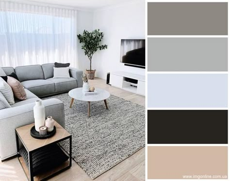 Gray Color Palette Living Room, Lights Balcony, Room Color Combination, Color Palette Living Room, Latest Living Room Designs, Interior House Colors, Living Room Design Inspiration, Interior Room, Living Room Design Decor